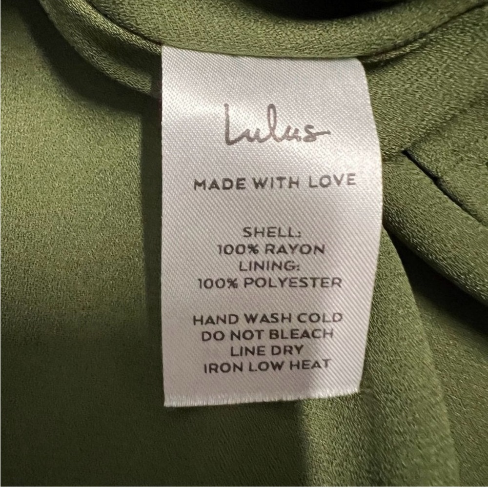 Lulu’s Harbor Point Wrap Dress in Olive Green - Picture 10 of 11